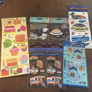 Lot of miscellaneous scrapbooking stickers